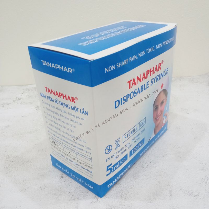 Bơm Tiêm 5ml/cc Sử Dụng 1 Lần - Hộp 100 cái