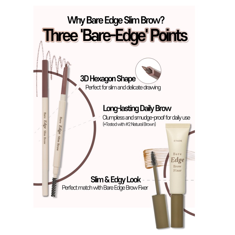 [Hàng mới về] Bút chì kẻ lông mày ETUDE HOUSE viền trơn 0.1g