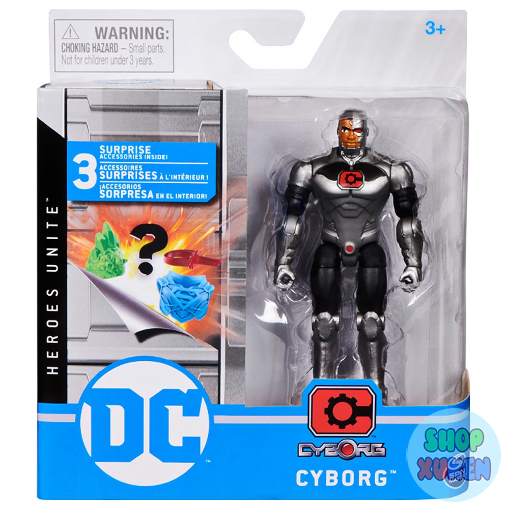 Mô hình siêu anh hùng DC - Superman, Flash, Cyborg, Shazam và Black Superman - Shopxuken