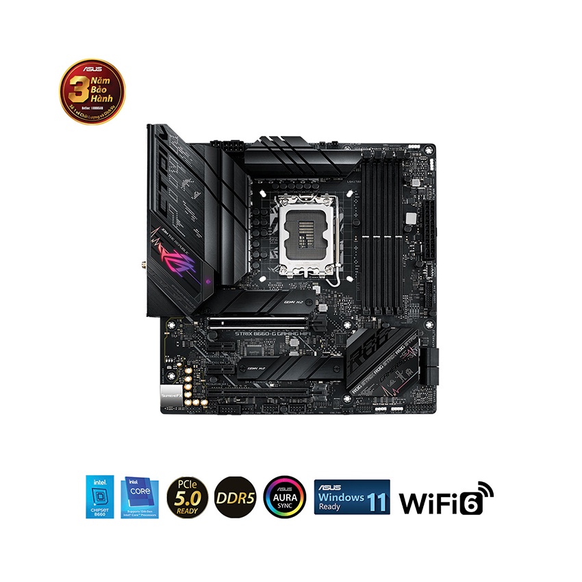 Mainboard Asus ROG STRIX B660-G GAMING WIFI (Intel B660, LGA 1700, 4 khe RAM, M-ATX)