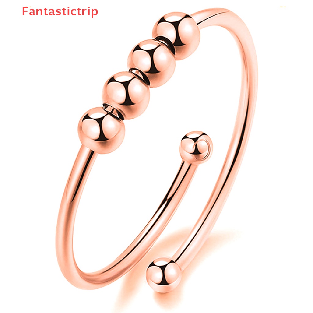 [Fantastictrip] Nhẫn Xoay Bằng Thép Không Gỉ Có Thể Điều Chỉnh Giảm Căng Thẳng Trang Sức Thời Trang Cho Nam Và Nữ Mới