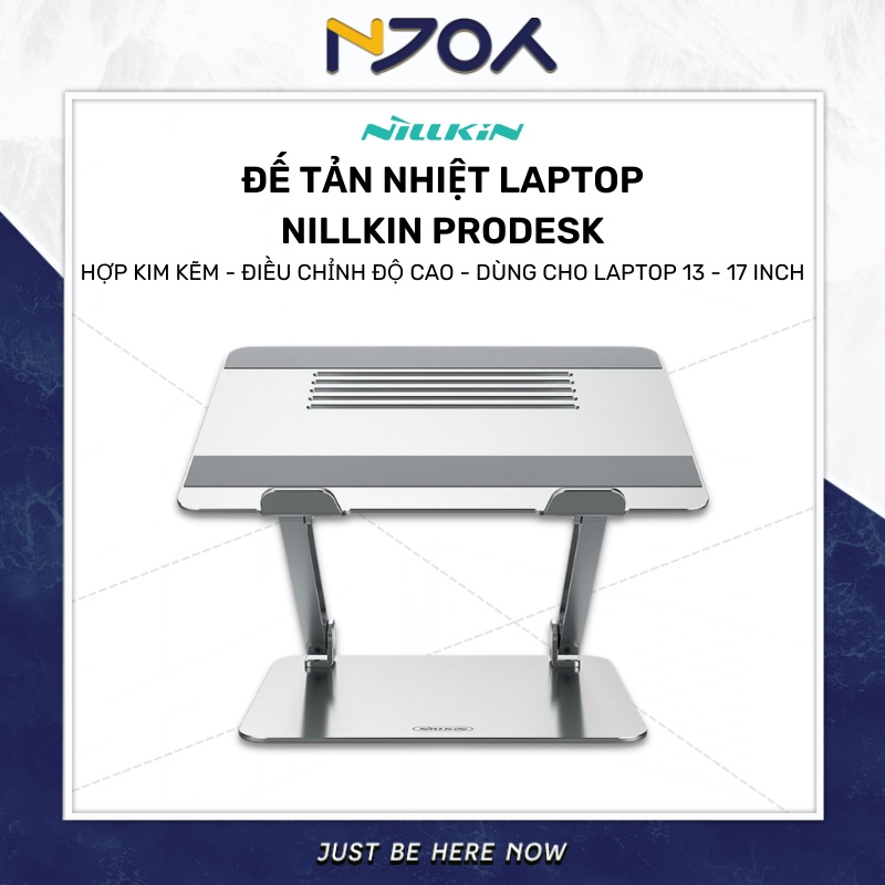 Đế Tản Nhiệt Laptop Nillkin Prodesk Adjustable Thiết Kế Gấp Gọn Máy Điều Chỉnh Độ Cao Cho Laptop Macbook 13 - 17 Inch