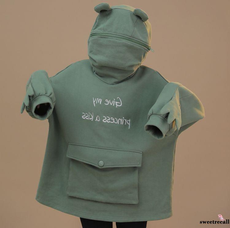 Áo Hoodie Dài Tay In Hình Chú Ếch Đáng Yêu Cho Nữ | BigBuy360 - bigbuy360.vn
