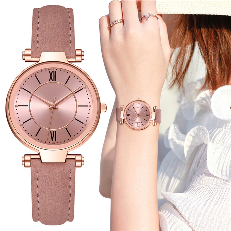 Đồng hồ quartz dây da thời trang cho nữ