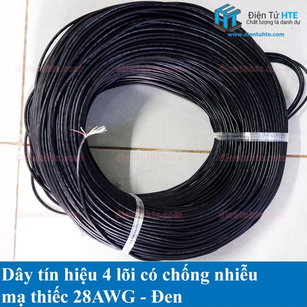 Combo 5 mét Dây tín hiệu 4 lõi có bọc chống nhiễu 28AWG [HTE-PLK-CN2] | BigBuy360 - bigbuy360.vn