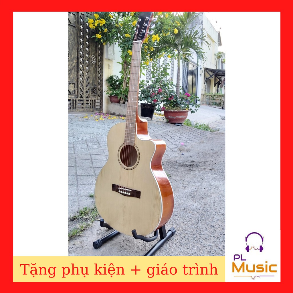 ĐÀN GUITAR CÓ TY,guitar acoustic PL002 cho người mới tập chơi bảo hành 12 tháng