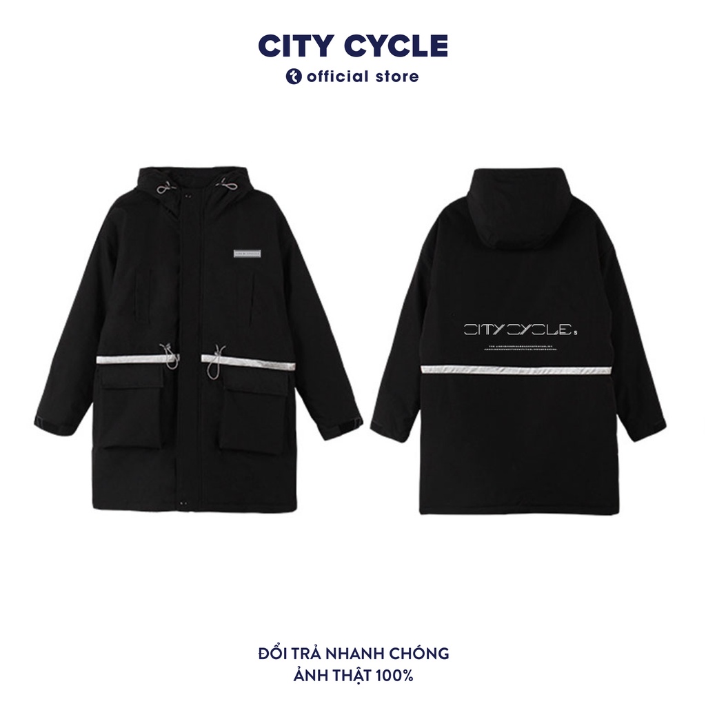 Áo Khoác Parka Phản Quang City Cycle áo phao dáng dài 3 lớp unisex Hàn Quốc