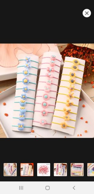 Set 10 sợi thun buộc tóc cho bé