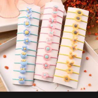 Set 10 sợi thun buộc tóc cho bé