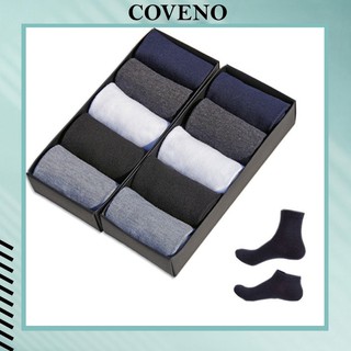 Set 10 Đôi tất nam Coveno tất trơn cao cổ chống hôi chân xuất Nhật CT2