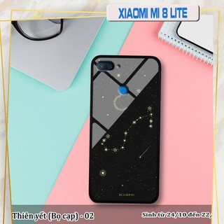 Ốp lưng kính 3D Xiaomi Mi 8 Lite- cung hoàng đạo