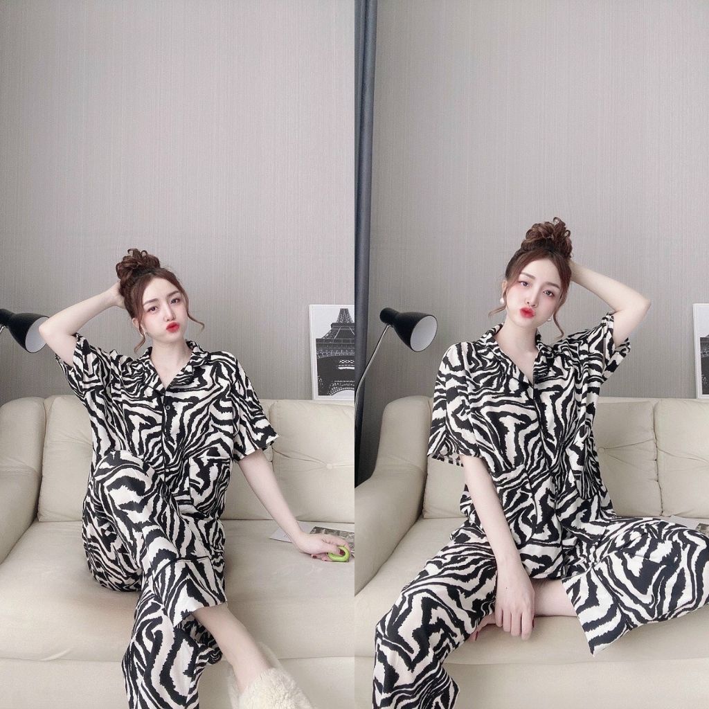 Đồ ngủ Pijama ❣️FREE SHIP❣️Đồ ngủ Nữ Dễ Thương Lụa Cao Cấp mềm mịn < 62Kg