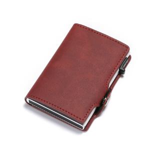 Ví Đựng Thẻ Bằng Nhôm Phong Cách Vintage Anti-theft RFID Blocking Pop-up Mini Credit ID Business ATM VISA Card Bag Phone Case Immunization Card Holder 2021 Slim Mini Money Bag Short Card Wallet Purse