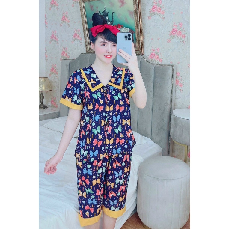 (Mới về - Hình thật 100%) Bộ lửng vải lụa mango siêu xin giá cực rẻ- Dưới 60kg