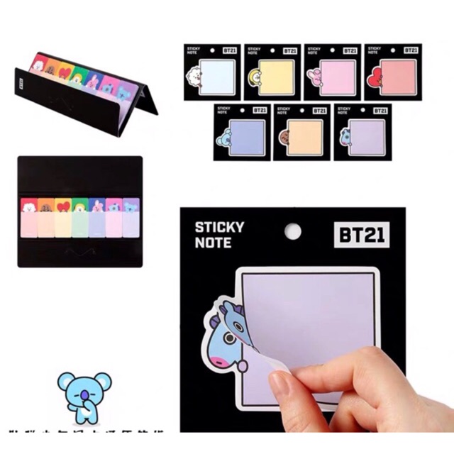 Sticker note + sticker index BT21 - BTS