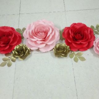 Combo 1/2 set hoa giấy backdrop