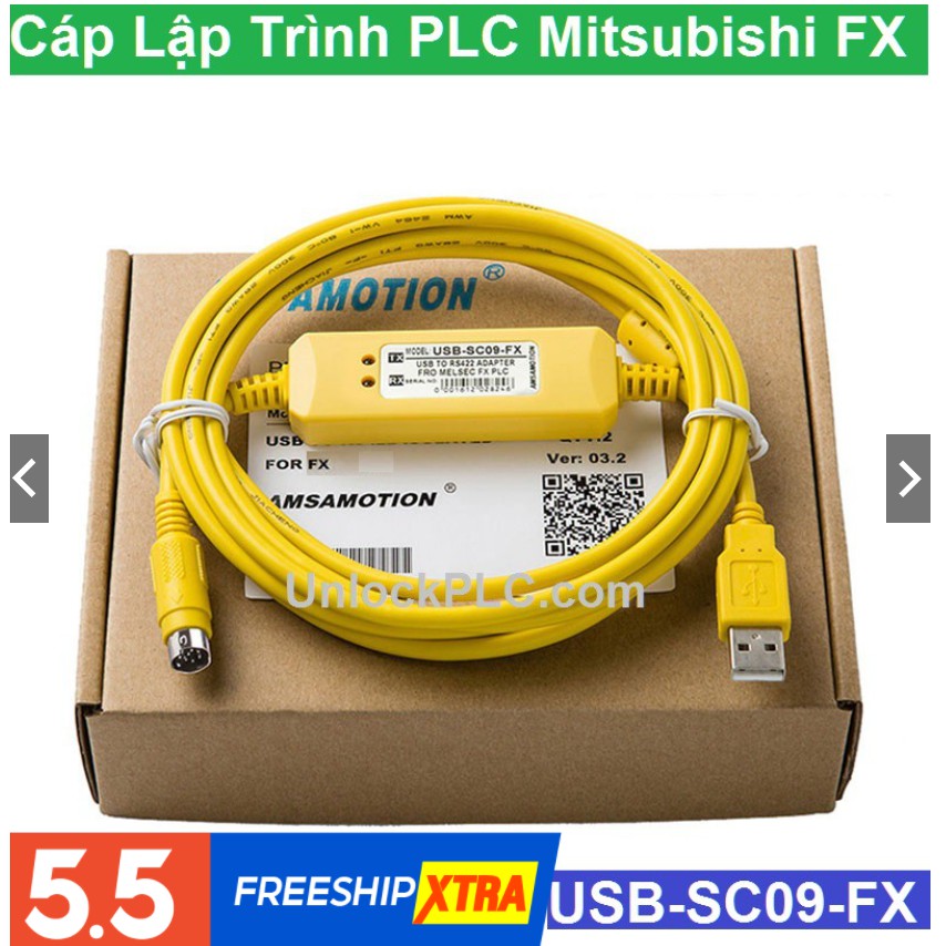 USB-SC09-FX Cáp Lập Trình PLC Mitsubishi FX Giá SIÊU TỐT !!!