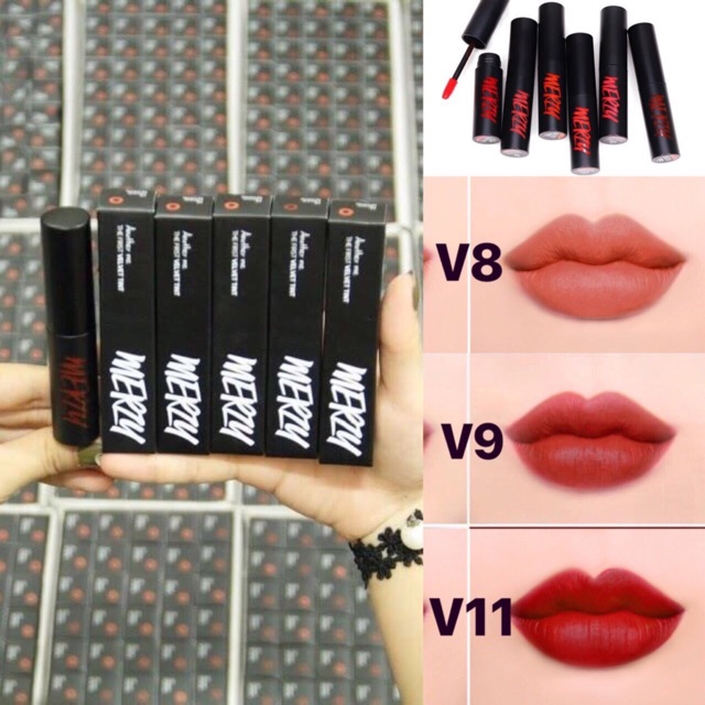 Son kem lì Merzy Another me The First Velvet Tint V6 Vỏ xanh lá cây  - Merzy Academia AM