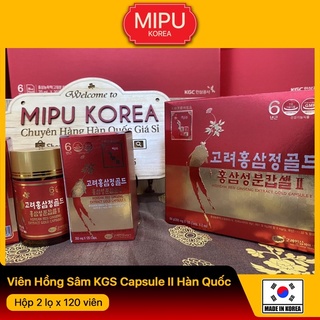 Viên Hồng Sâm KGS Capsule II Hàn Quốc Hộp 2 lọ x 120 viên