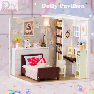 Mô hình nhà búp bê lắp ráp bằng gỗ DIY DOLLY PAVILION mã M009 (Kèm dụng cụ keo + MICA + LED) – Quà tặng tự làm bằng gỗ