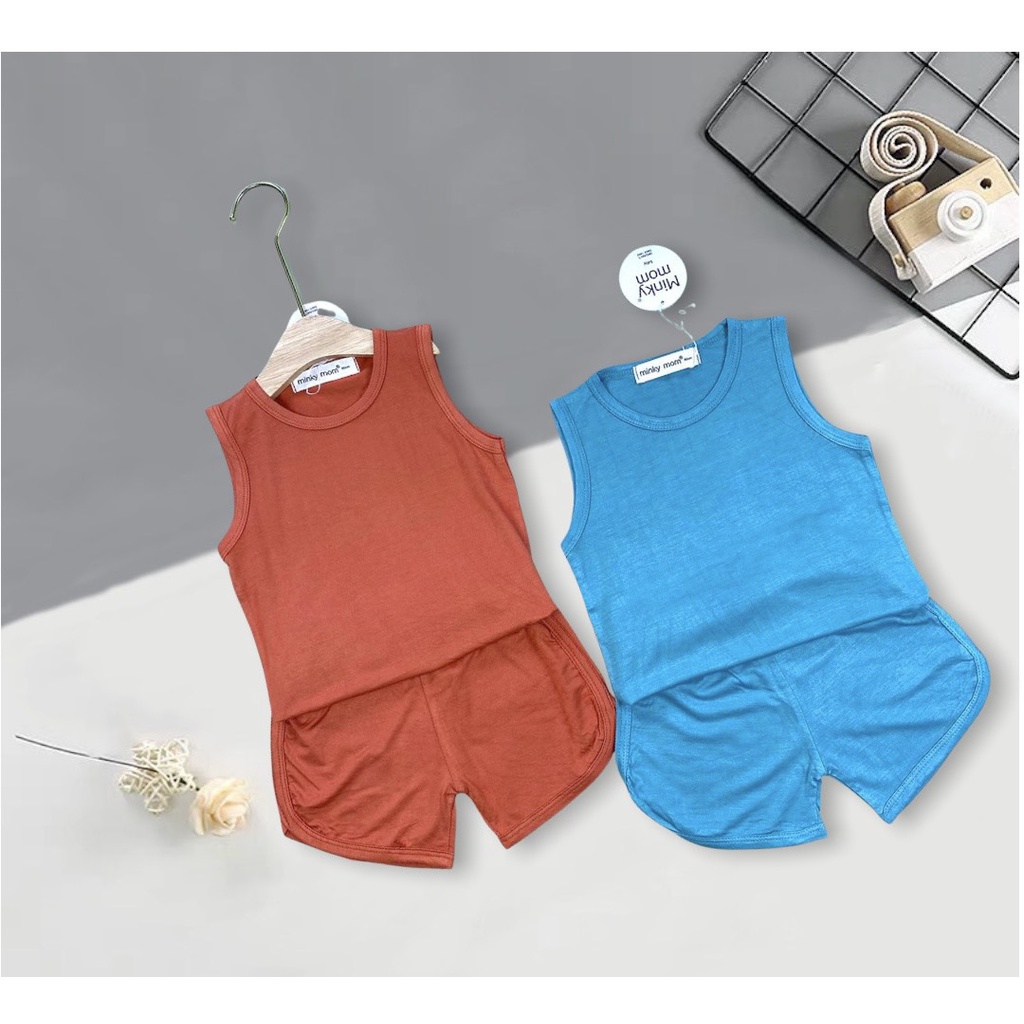 [LBL05] Bộ Ba Lỗ Thun Lạnh MINKY MOM SIZE ĐẠI Vải Trơn, Mềm Mịn, Thoáng Mát, Thấm Hút Mồ Hôi, Hàng Chuẩn Loại 1 Cho Bé