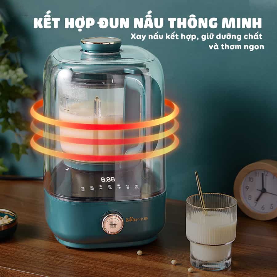 Máy Xay Nấu Đa Năng Cách Âm Bear Chính Hãng Bảo Hành 18 Tháng