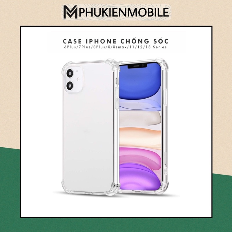 ỐP CHỐNG SỐC TRONG SUỐT SILICON -LOẠI CAO CẤP DÀNH CHO IPHONE - CHỐNG SỐC 4 CẠNH TỐT NHẤT FULL MÃ 6 ĐẾN 15PROMAX