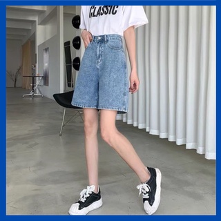 Quần Short jeans Ngố Lửng Ống Rộng Nữ Chất Bò Lưng Cao ULZZANG