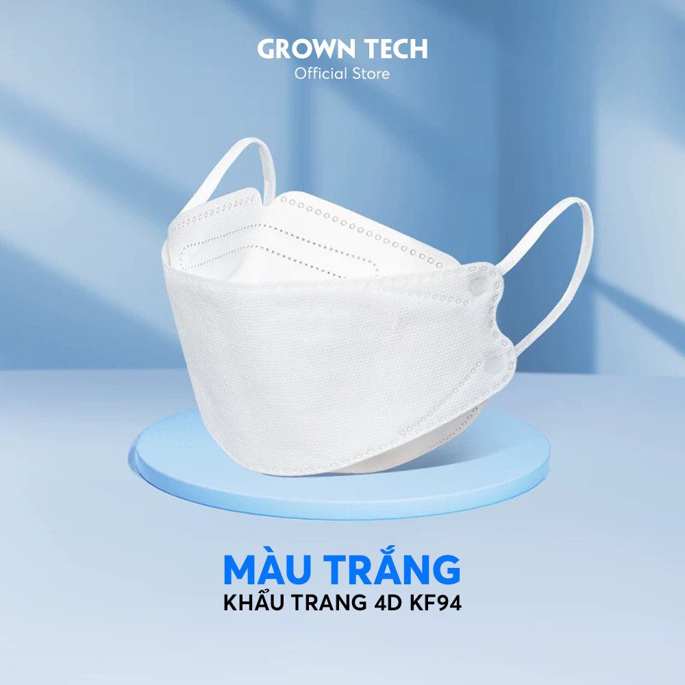 Khẩu trang KF94 GrownTech tiêu chuẩn chất lượng sản xuất tại Việt Nam có thể giặt