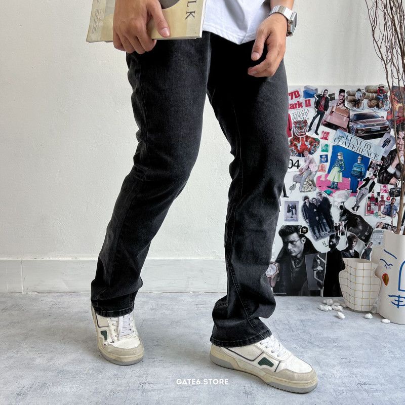Quần Jean Nam DC, quần bò dáng suông form regular fit trơn streetstyle Hàn Quốc - GATE6 - D1028