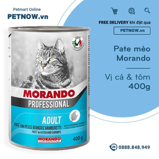 Combo Pate mèo Morando vị cá & tôm 400g - 6 lon Petnow