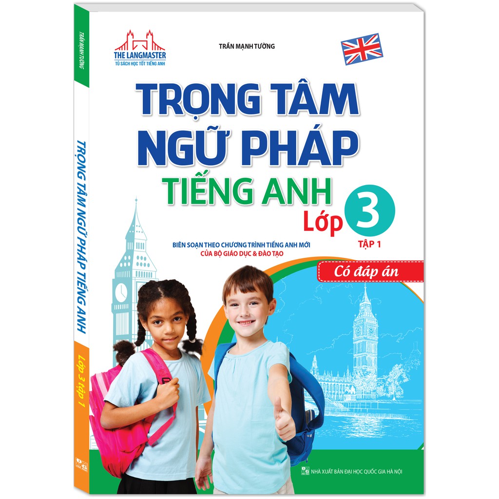 Sách - The Langmaster - Trọng Tâm Ngữ Pháp Tiếng Anh Lớp 3 Tập 1 - Có Đáp Án