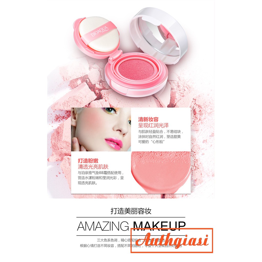 Phấn má Cushion Bioaqua dạng kem mềm mịn và căng bóng | BigBuy360 - bigbuy360.vn