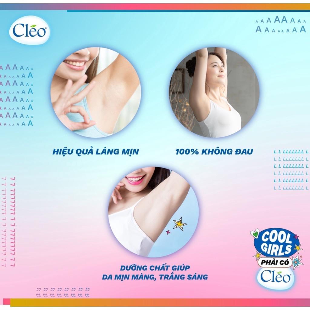 Bộ đôi Kem tẩy lông Cléo cho da thường 50g và Gel dịu da Cléo giúp chậm mọc lông 50g