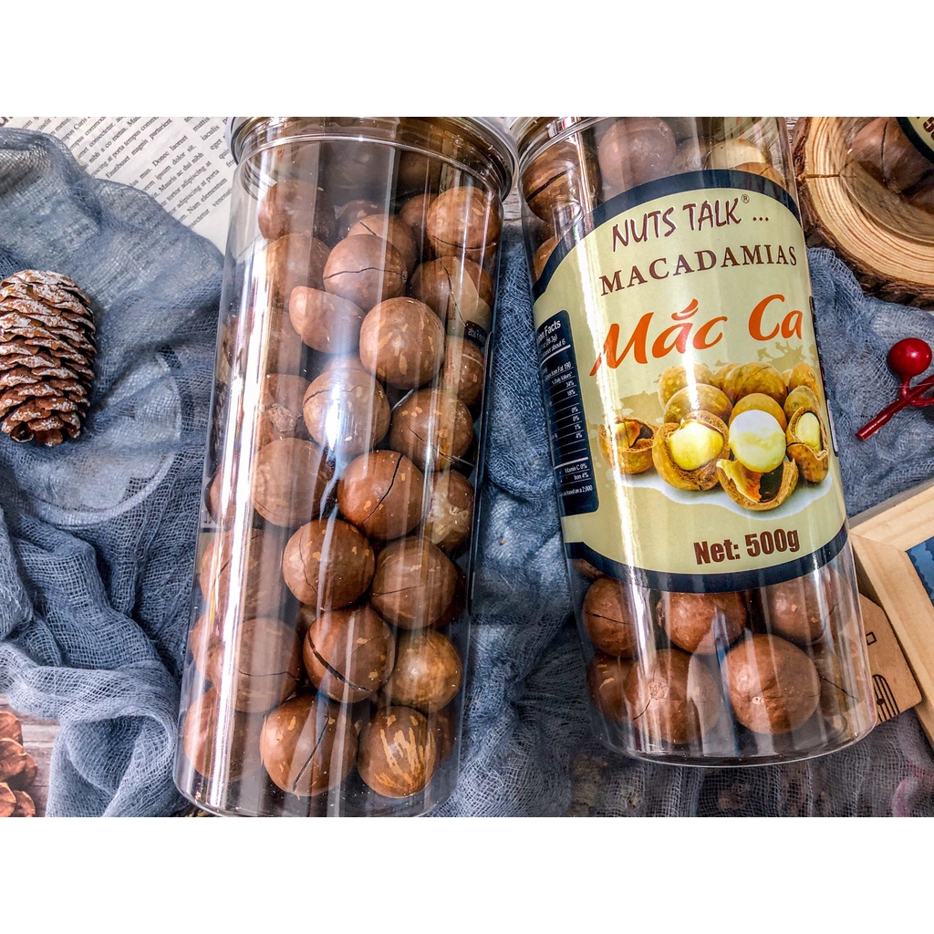 Hạt Macca Úc Nứt Vỏ NUTS TALK 500G