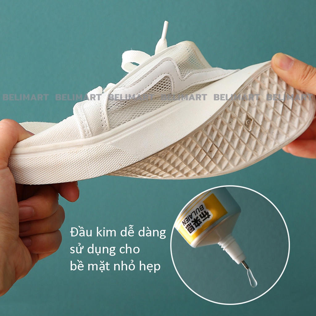Keo dán giày dép chuyên dụng tuýp 60ml trong suốt, siêu dính, không thấm nước BELI BL035