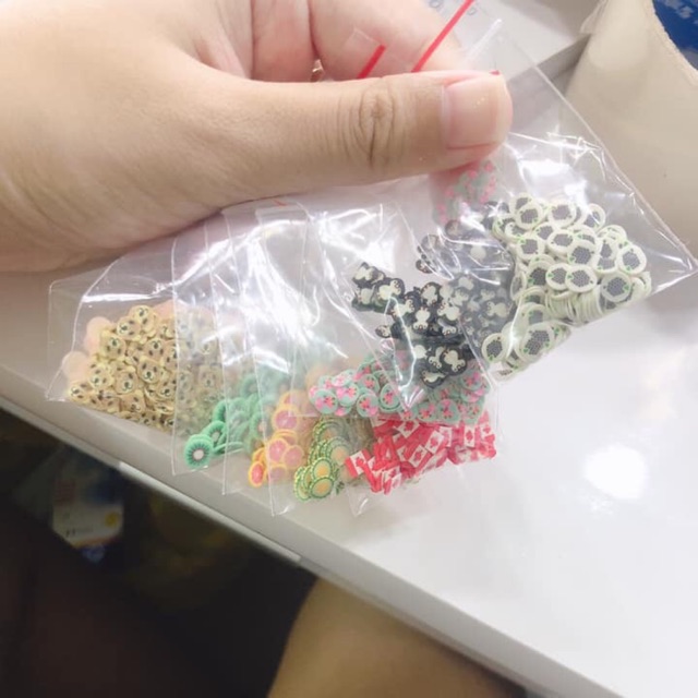 Cốm nail đất sét mini