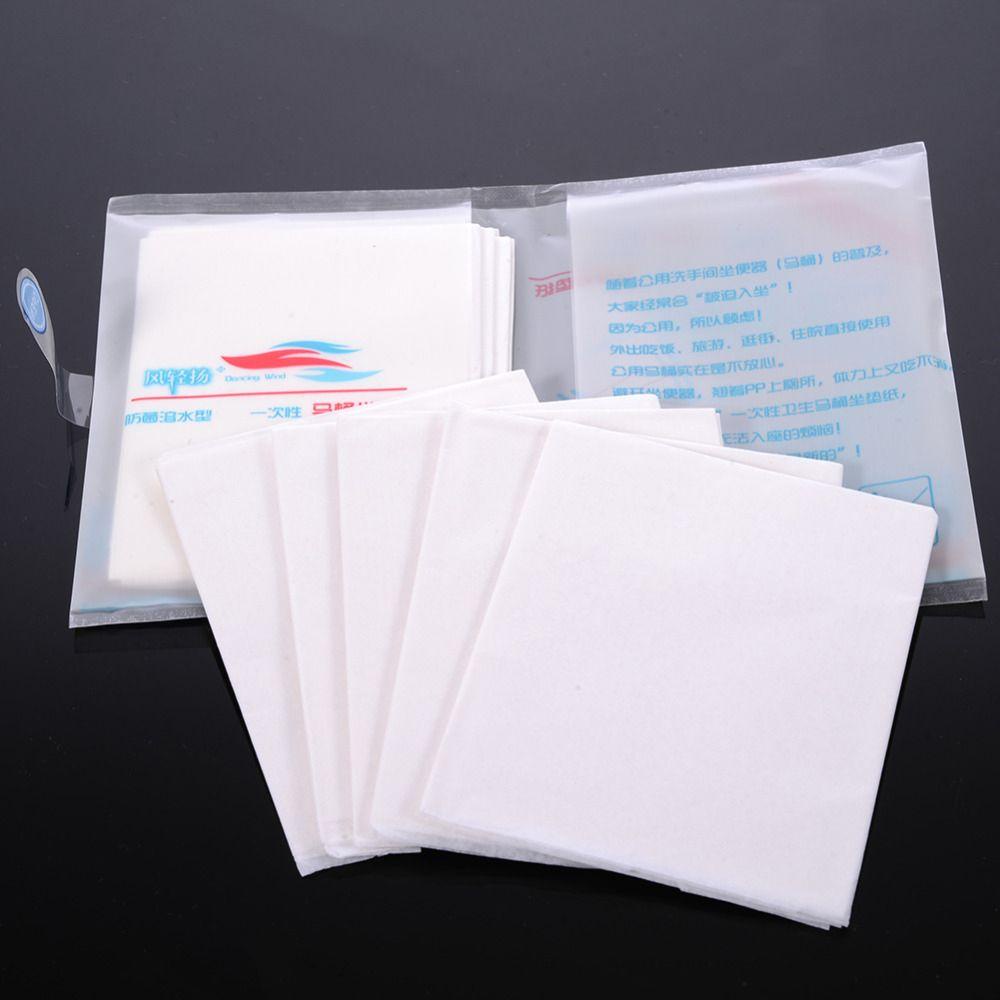 Set 10 / 20 / 50 Vỏ Bọc Bệ Ngồi Toilet Dùng Một Lần