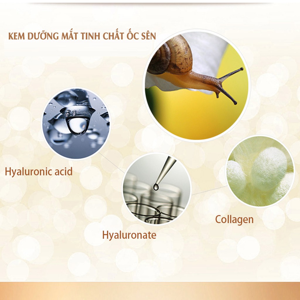 SERUM TINH CHẤT ỐC SÊN LAIKOU DƯỠNG ẨM MẮT GIẢM QUẦNG THÂM 30G | BigBuy360 - bigbuy360.vn