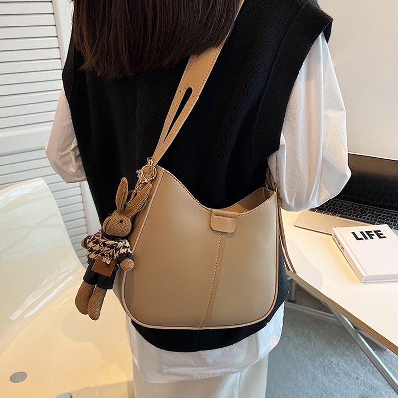 Túi xách IELGY đeo vai gắn thỏ hoạt hình thời trang cổ điển cao cấp cho nữ