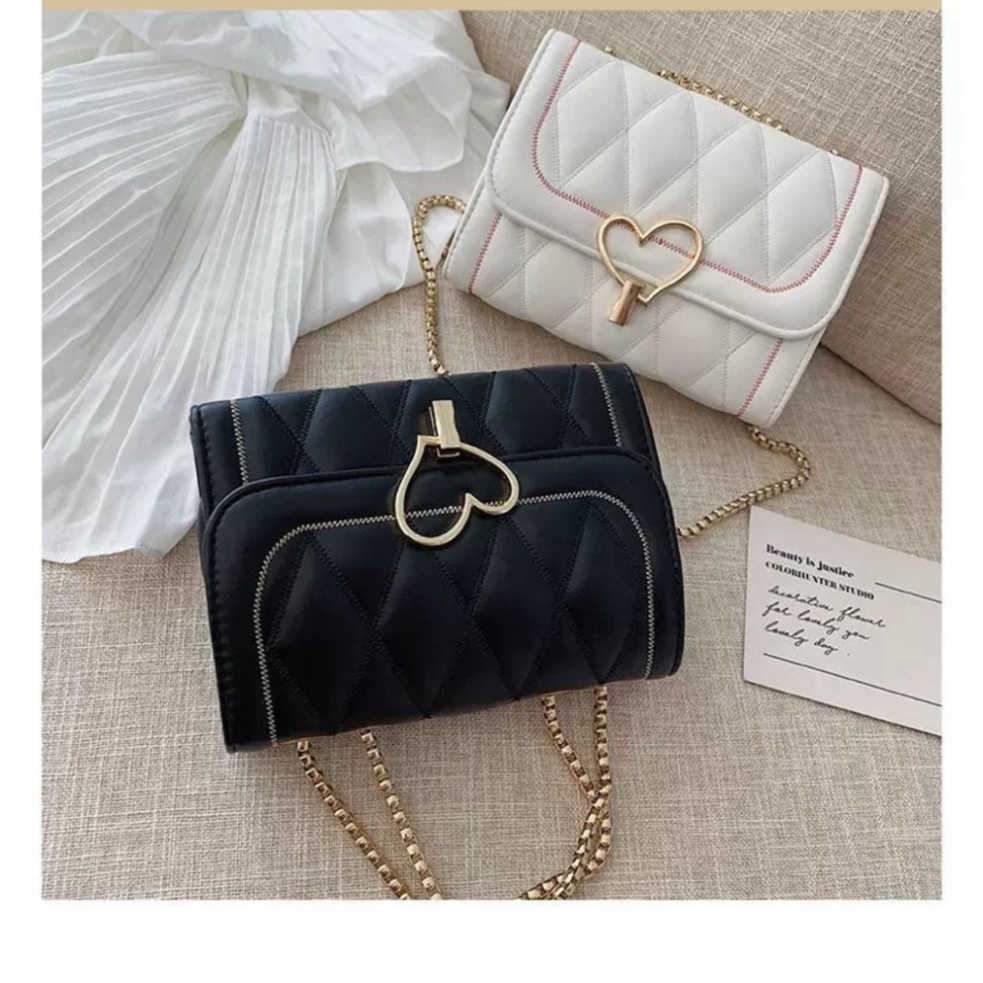 Túi xách nữ Sang Trọng túi đeo chéo nữ 3 ngăn phong cách trẻ trung nữ tính kết hợp dây xích đồng sang trọng chắc chắ