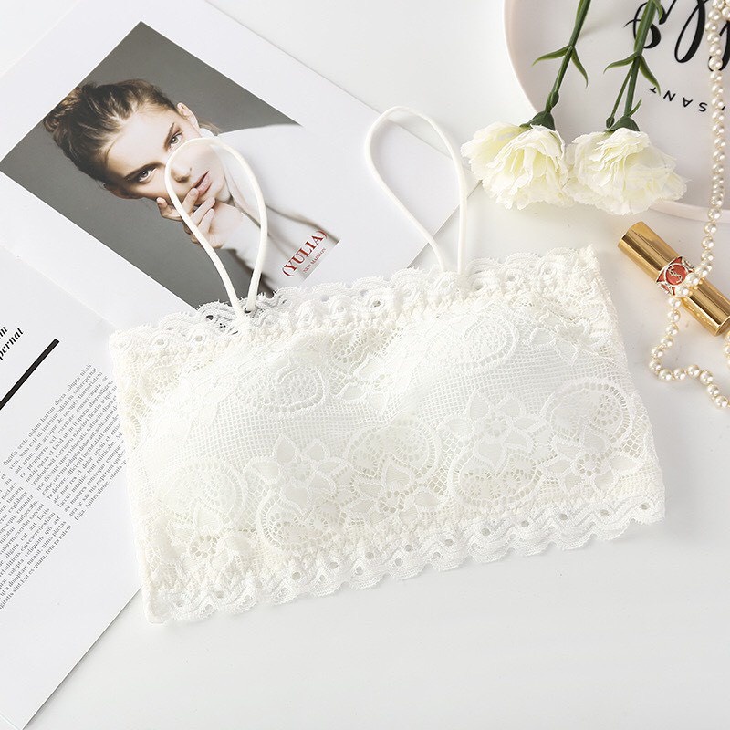 Áo bra 2 dây ren hoa 2027