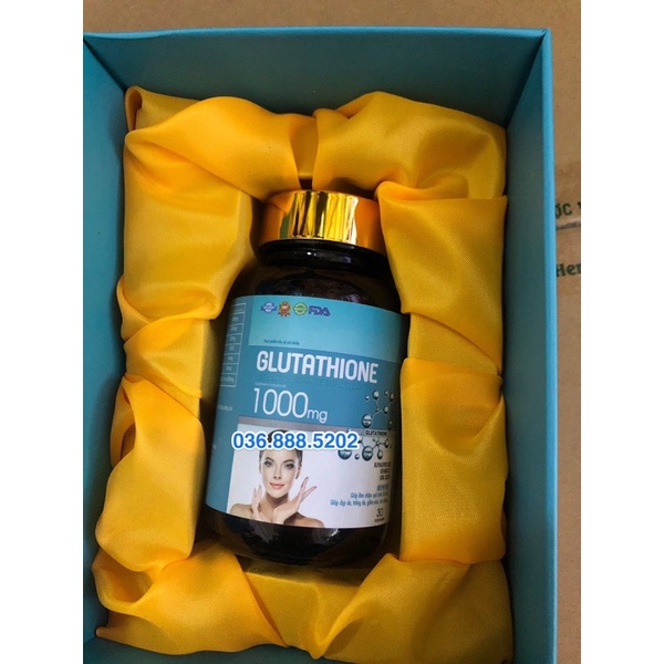 Viên uống trắng da Glutathione 1000 mg - Hộp 30 viên