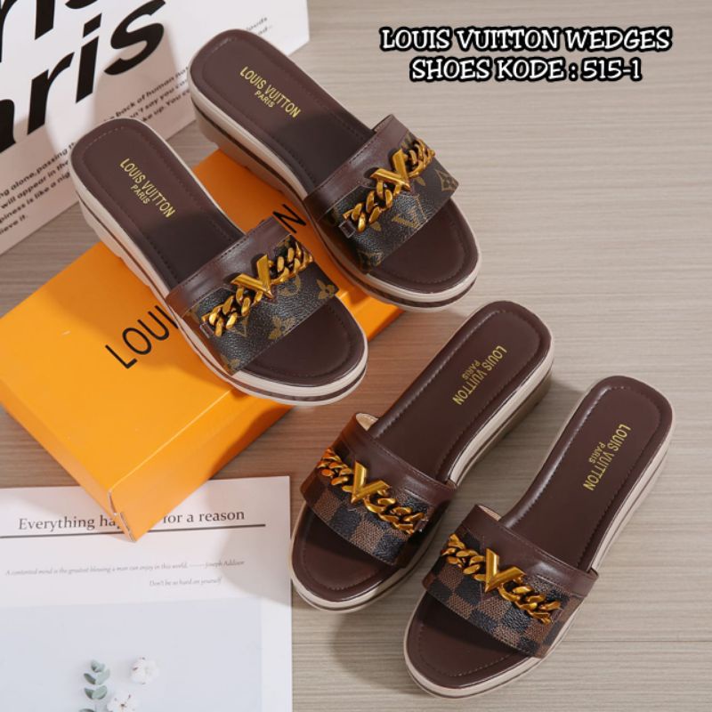 Dép phụ nữ. Giày Louis VUITTON Đế Xuồng 515 Chất Lượng
