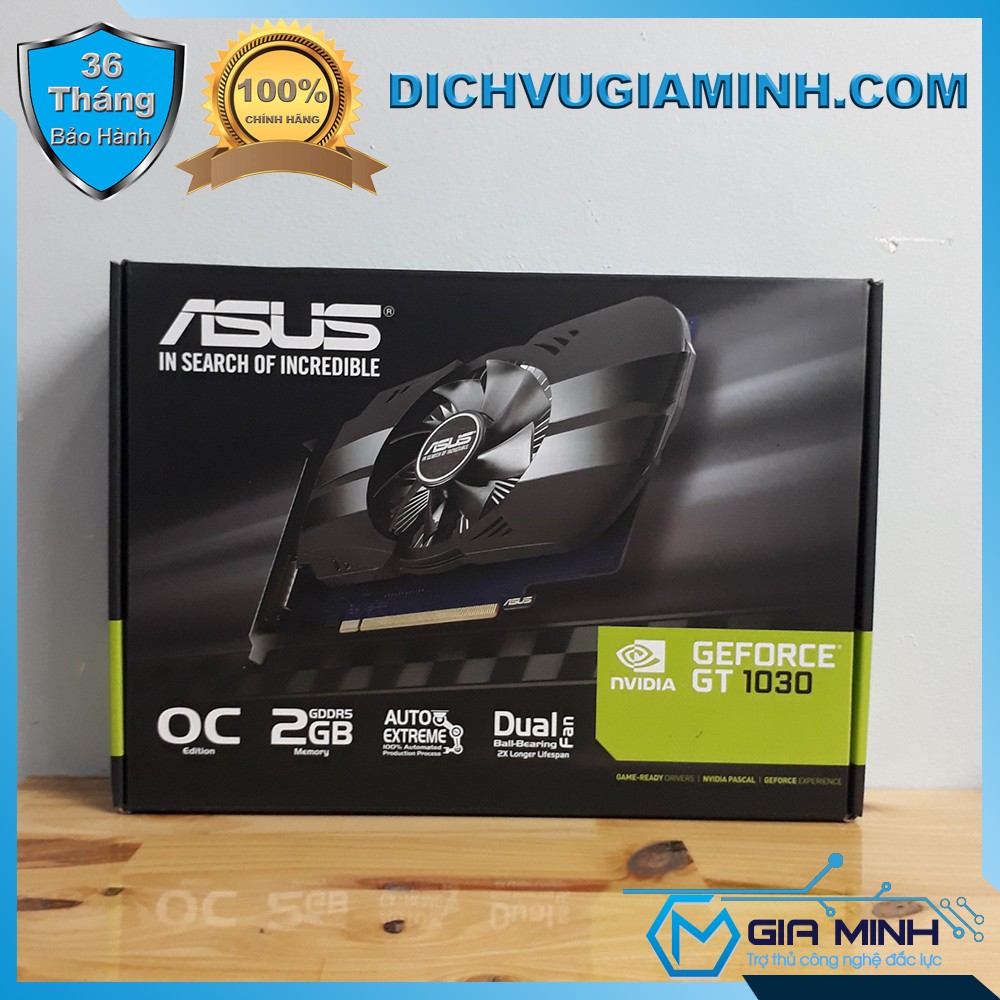 Card Đồ Họa ASUS GeForce GT 1030 OC 2GB GDDR5 - Hàng Chính Hãng