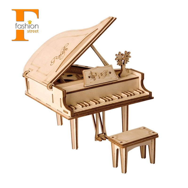 Đàn Piano bằng gỗ xếp hình 3D