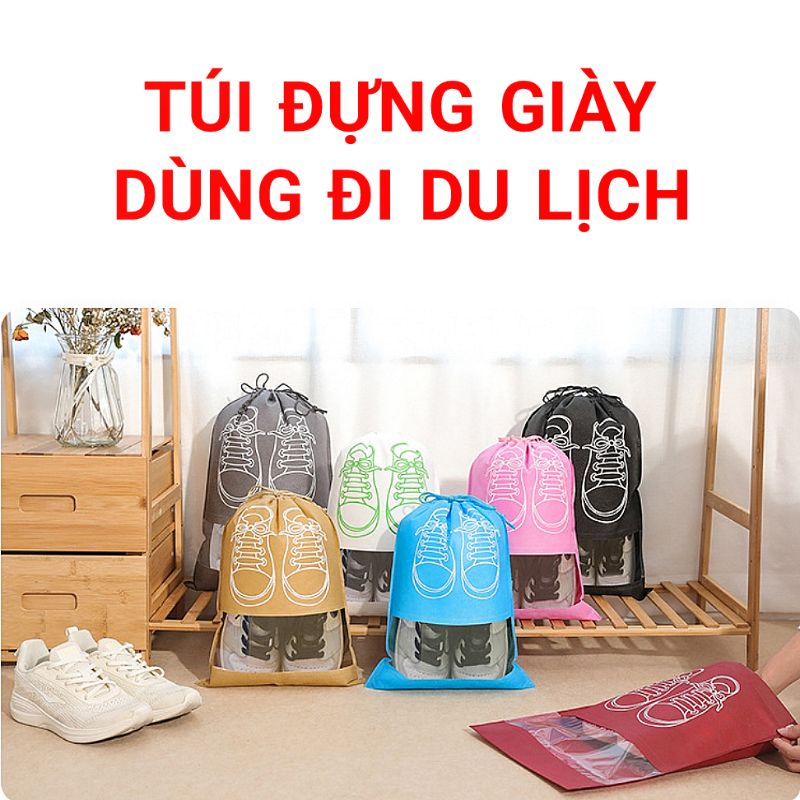 Túi Đựng Giày Dép Có Dây Rút Loại To Dùng Đi Du Lịch