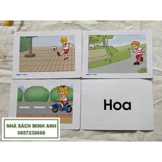 FLASHCARD TIẾNG ANH LỚP 3 (154 thẻ A5-  thiết kế hai mặt- ép plastics bền đẹp)