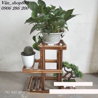 Kệ gỗ để cây cảnh nhiều tầng
