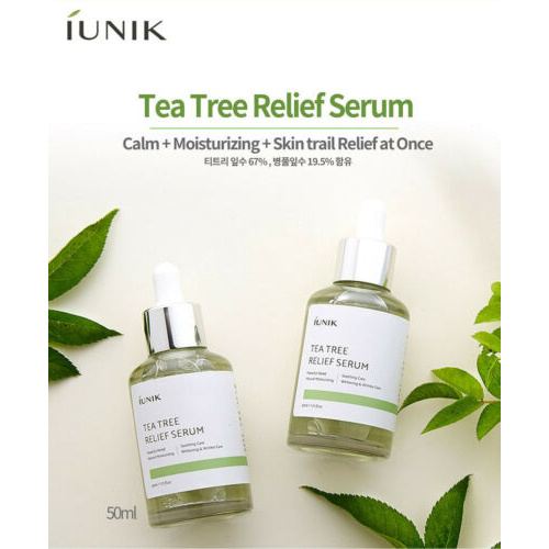 (Hàng Mới Về) Serum Tràm Trà Giảm Đau 50ml / [iUNIK] Tea tree Relief Serum 50ml